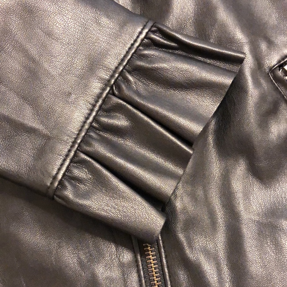 Zara Basic Leather Jacket - image 5